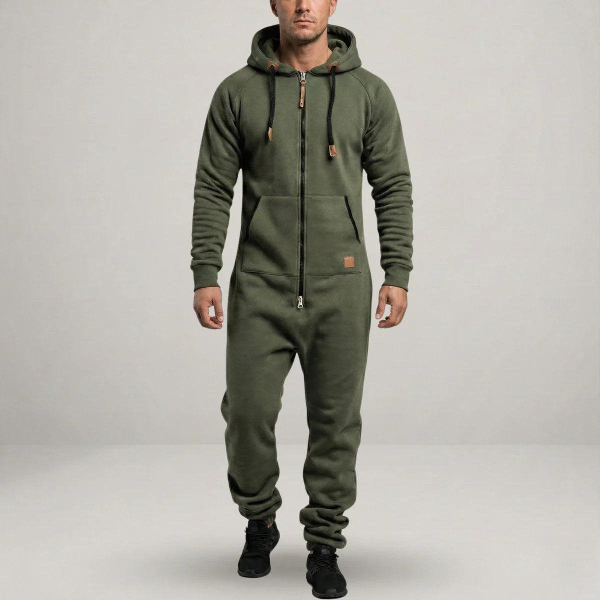 Gardaly Cosy Fleece Zip Hooded Jumpsuit