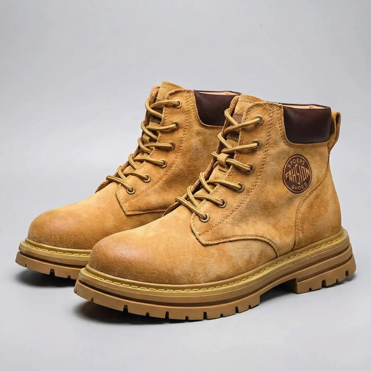Unisex Heritage “Martin” Work Boots – Suede Leather, Grip Sole & All-Day Comfort