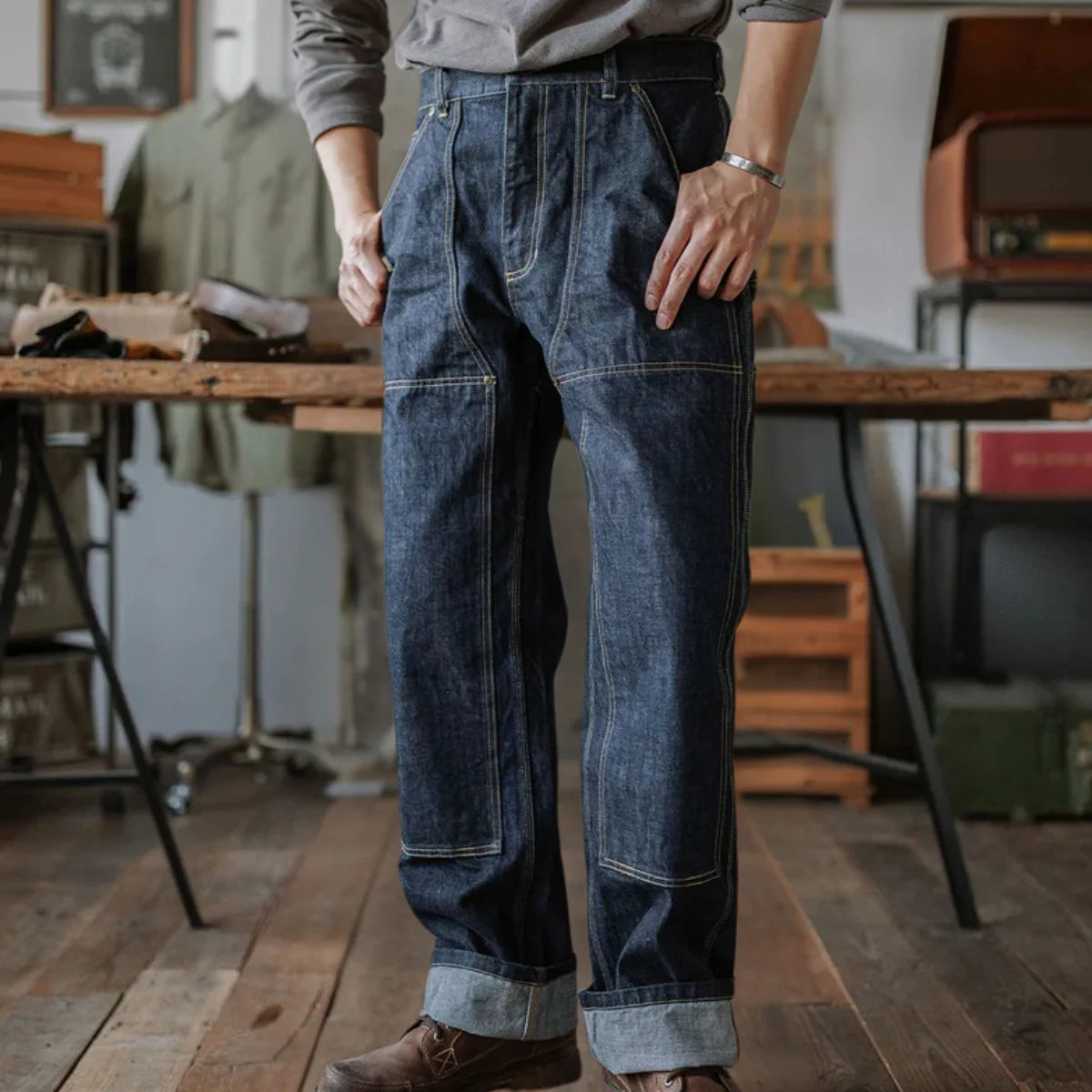 Selvedge Carpenter Jeans – Heavyweight Japanese Denim, Built for Work and Wear
