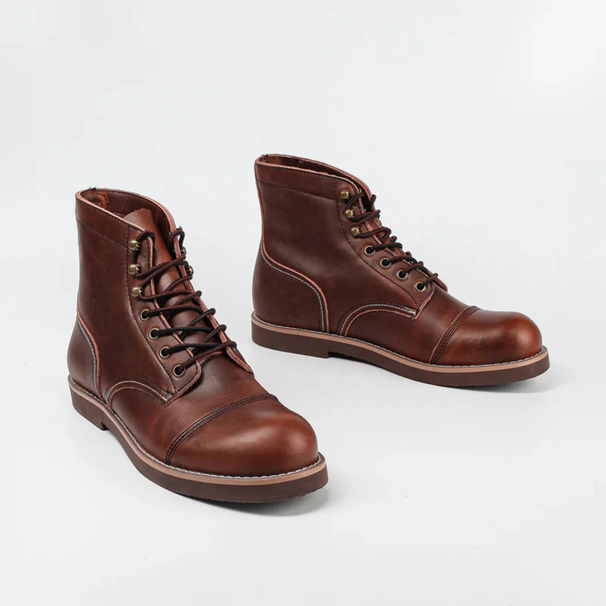 Men’s Heritage Cowhide Work Boots – Reinforced Toe &amp; Non-Slip Sole
