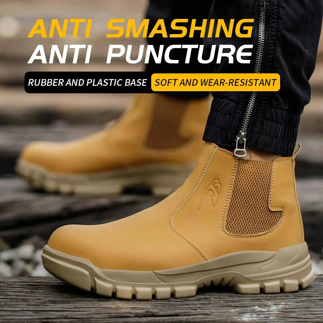 Gardaly | Men’s WeldSafe™ Steel-Toe Work Trainers – Waterproof, Puncture-Resistant & Spark-Resistant