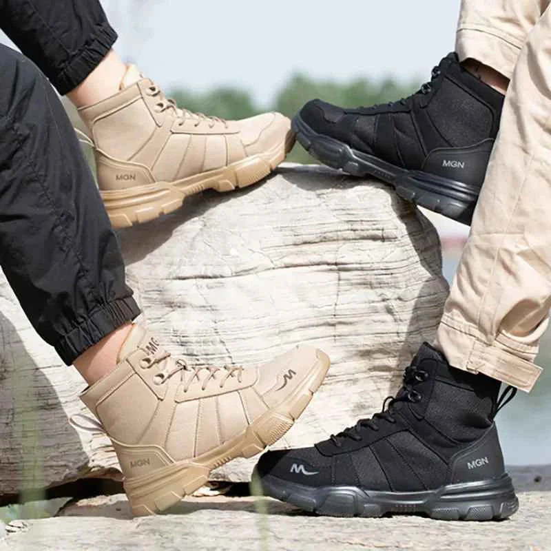 Gardaly | Unisex IronShield™ Steel-Toe Safety Trainers – Waterproof, Puncture-Resistant & Non-Slip