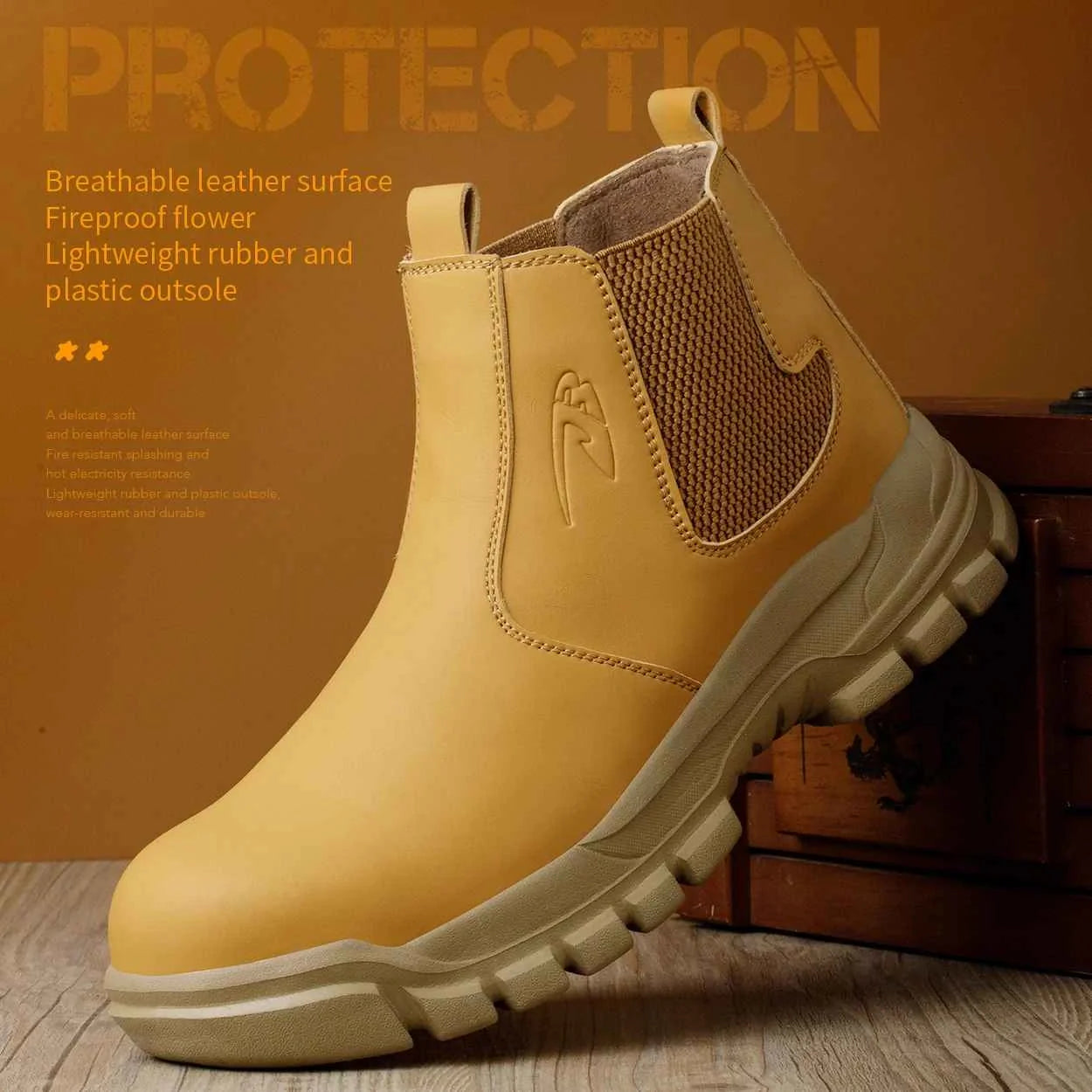 Gardaly | Men’s WeldSafe™ Steel-Toe Work Trainers – Waterproof, Puncture-Resistant & Spark-Resistant
