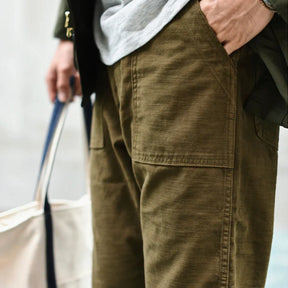 Men’s Straight-Leg Casual Trousers – Fatigue Style