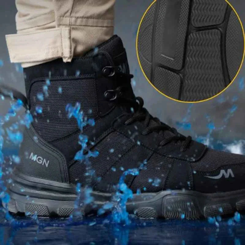Gardaly | Unisex IronShield™ Steel-Toe Safety Trainers – Waterproof, Puncture-Resistant & Non-Slip