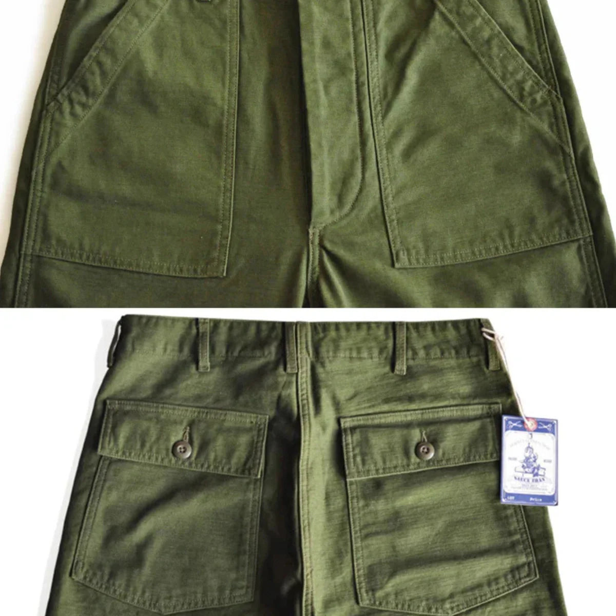 Men’s Straight-Leg Casual Trousers – Fatigue Style