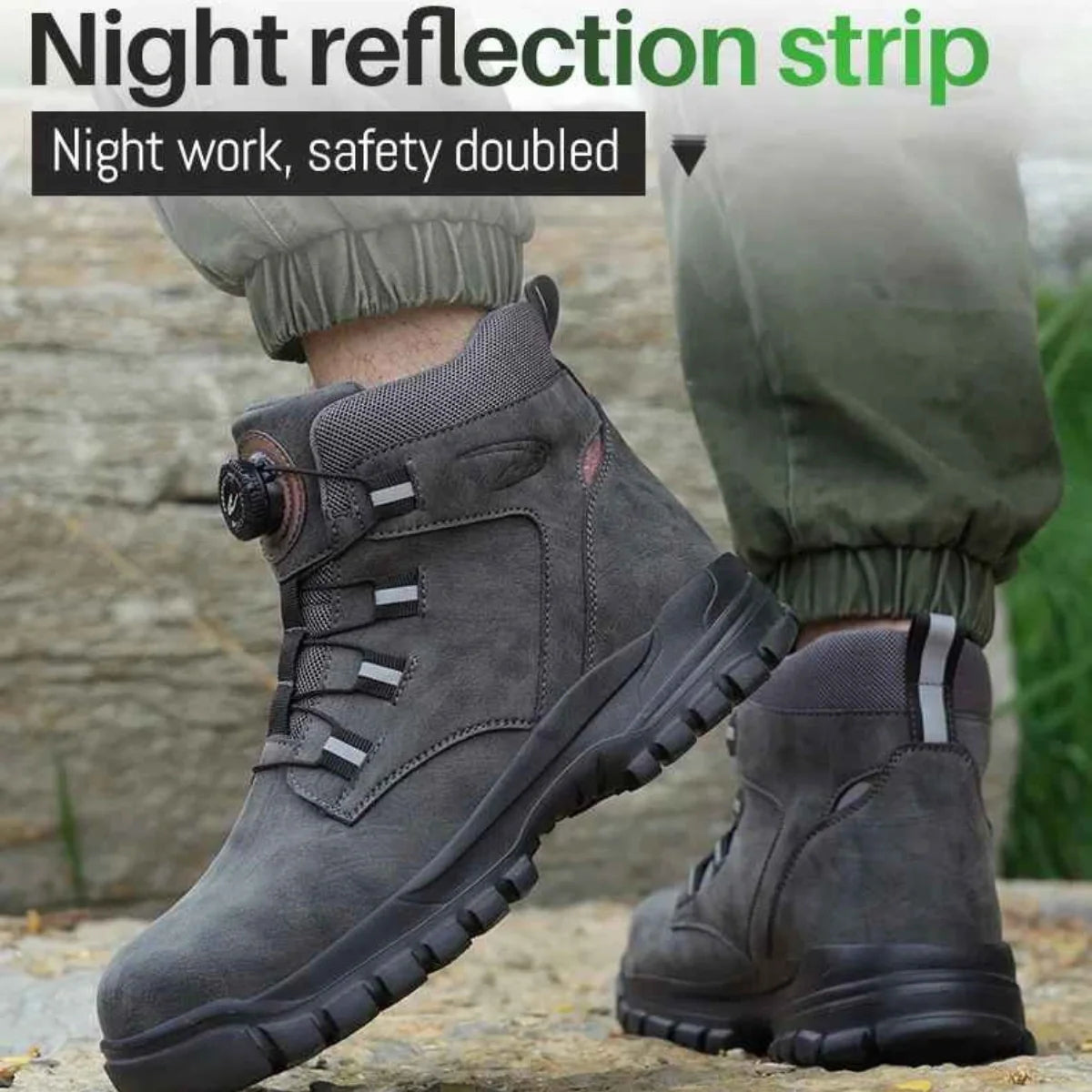 Gardaly | Men’s TorqueLock™ Waterproof Safety Boots – Steel Toe, Kevlar Midsole & Quick-Adjust Dial