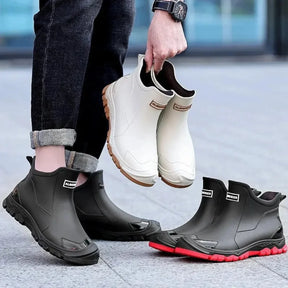 Unisex Short Wellington Rain Boots – Extra-Wide Size Range, Reinforced Build &amp; Non-Slip Grip