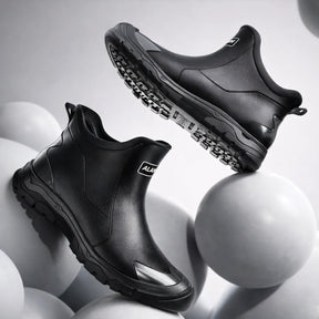 Unisex Short Wellington Rain Boots – Extra-Wide Size Range, Reinforced Build &amp; Non-Slip Grip