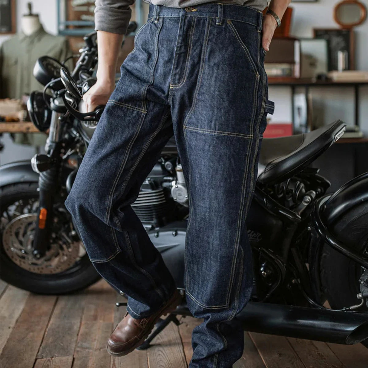 Selvedge Carpenter Jeans – Heavyweight Japanese Denim, Built for Work and Wear