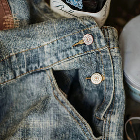 Gardaly Contrast-Panel Denim Overalls