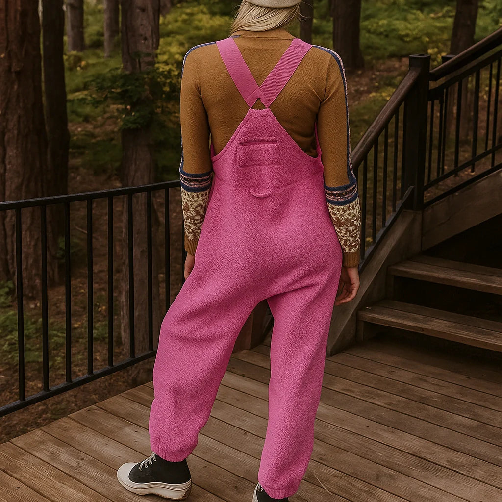 Gardaly Thermal Fleece Overalls with Zip Pockets