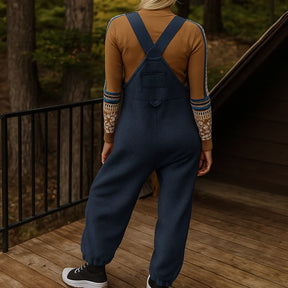 Gardaly Thermal Fleece Overalls with Zip Pockets