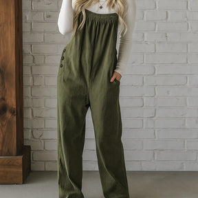 Gardaly Cosy Corduroy Loosened Overalls