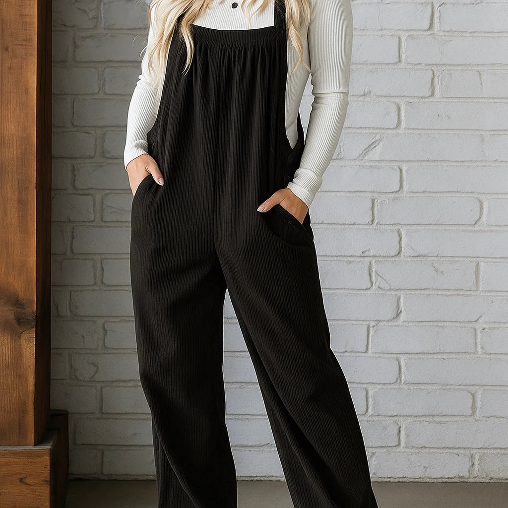 Gardaly Cosy Corduroy Loosened Overalls
