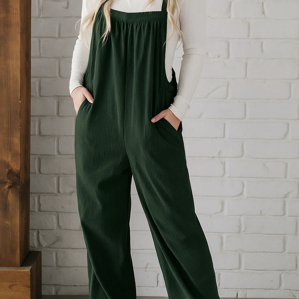 Gardaly Cosy Corduroy Loosened Overalls