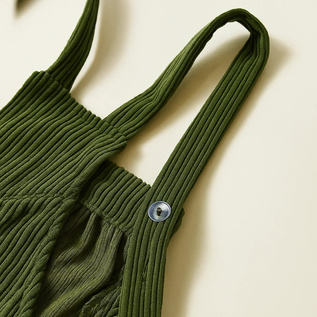 Gardaly Cosy Corduroy Loosened Overalls