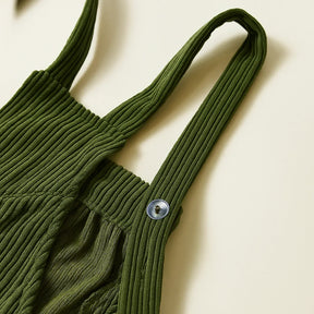 Gardaly Cosy Corduroy Loosened Overalls