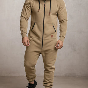 Gardaly Cosy Fleece Zip Hooded Jumpsuit