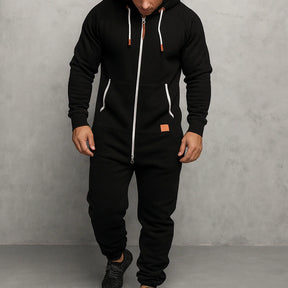 Gardaly Cosy Fleece Zip Hooded Jumpsuit