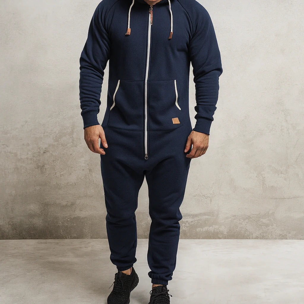 Gardaly Cosy Fleece Zip Hooded Jumpsuit