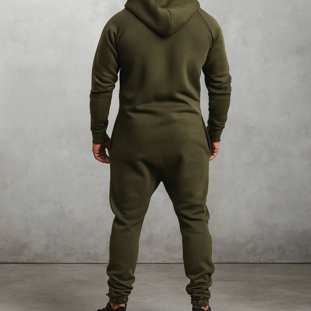 Gardaly Cosy Fleece Zip Hooded Jumpsuit