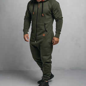 Gardaly Cosy Fleece Zip Hooded Jumpsuit