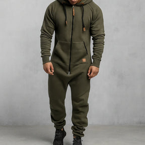 Gardaly Cosy Fleece Zip Hooded Jumpsuit