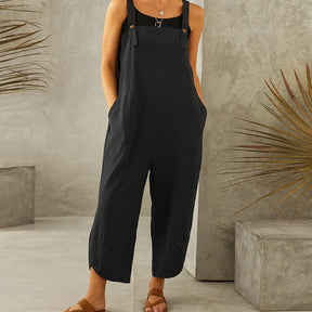 Gardaly Button-Front Casual Overalls Jumpsuit