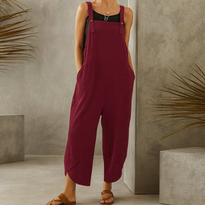 Gardaly Button-Front Casual Overalls Jumpsuit