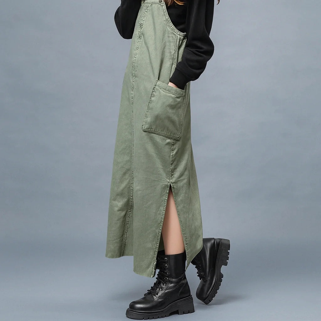Gardaly Meadow Relaxed Pinafore with Side Slits