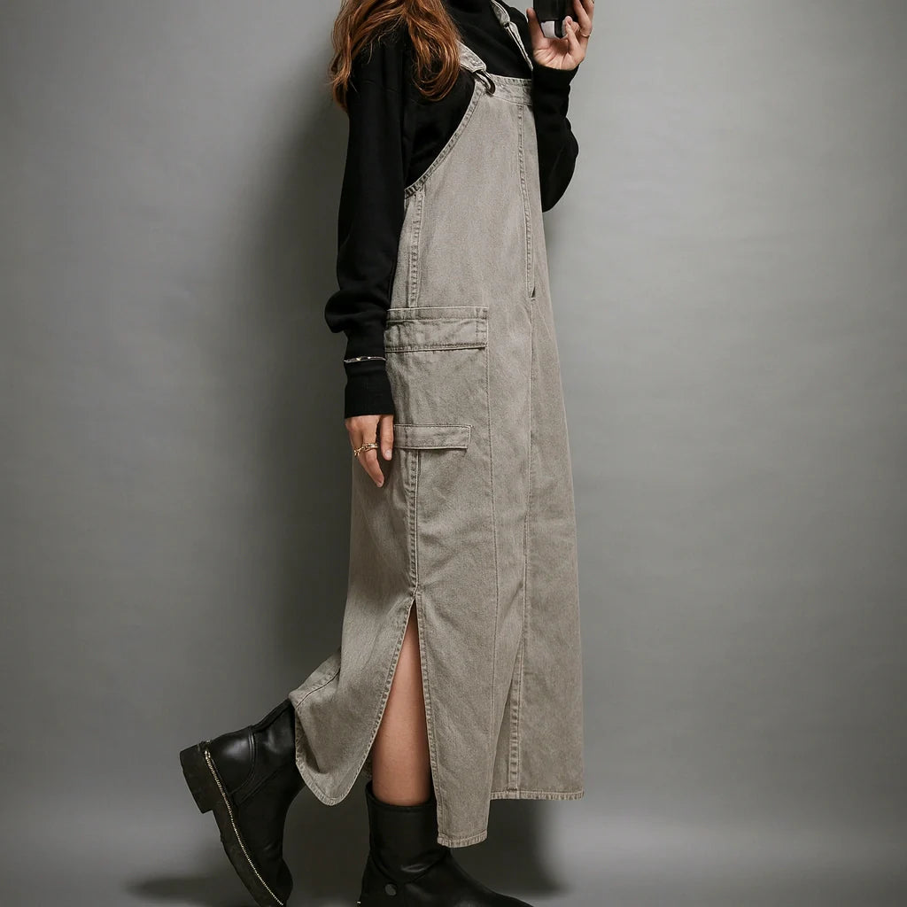 Gardaly Meadow Relaxed Pinafore with Side Slits