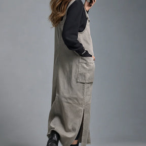 Gardaly Meadow Relaxed Pinafore with Side Slits