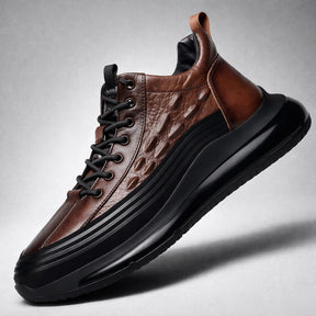 Bella Offerta | Scarpe casual da uomo con stampa coccodrillo e cuscinetto d’aria (stile italiano)