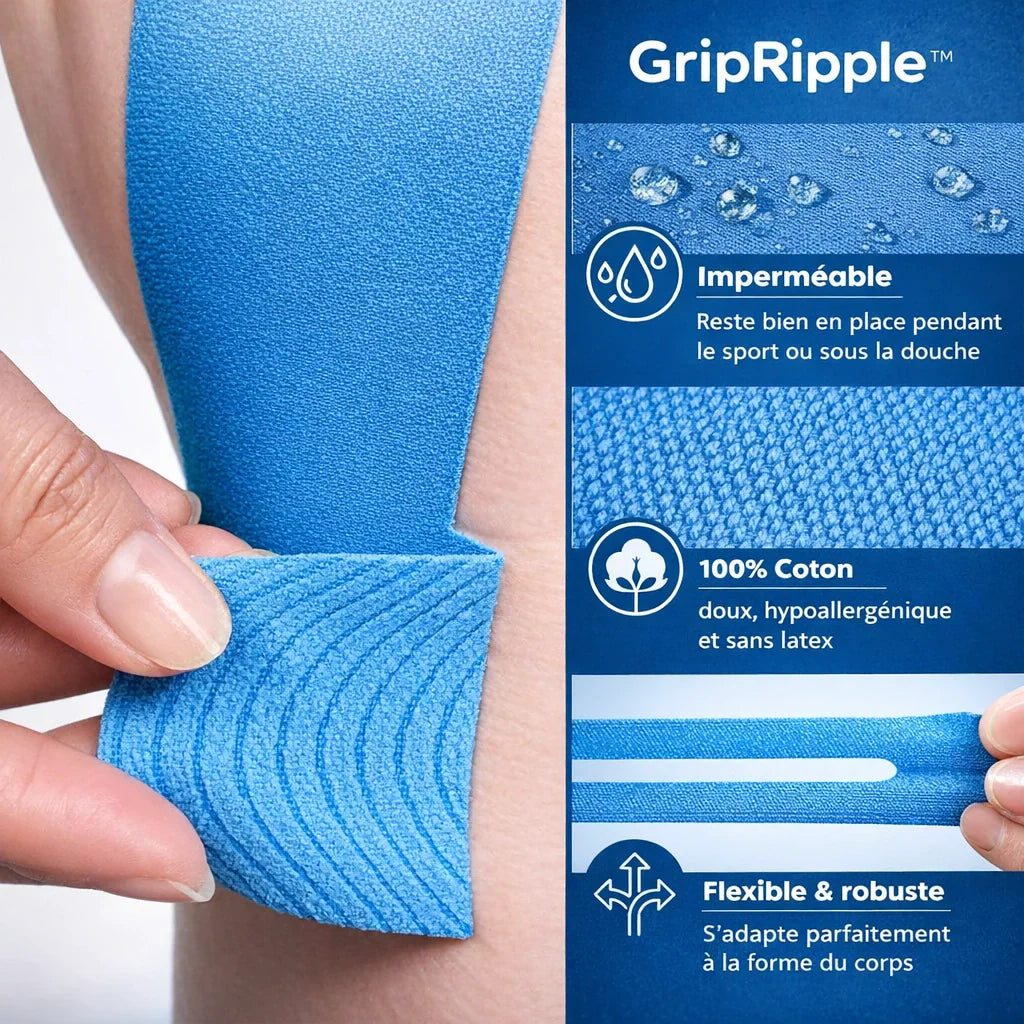 Kinesio Tape Pretagliato per il Ginocchio – GripRipple™