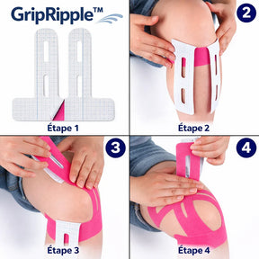 Kinesio Tape Pretagliato per il Ginocchio – GripRipple™
