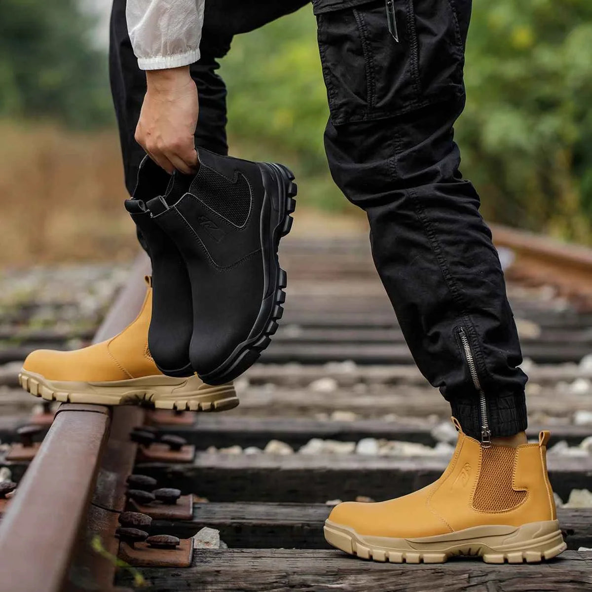 Gardaly | Men’s WeldSafe™ Steel-Toe Work Trainers – Waterproof, Puncture-Resistant & Spark-Resistant