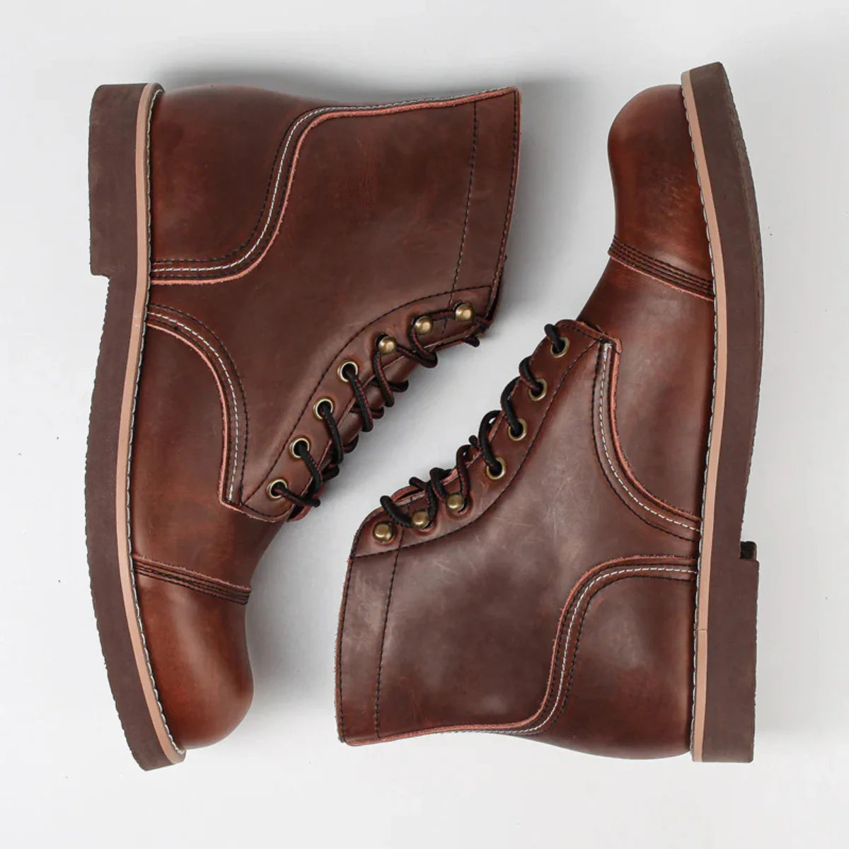 Men’s Heritage Cowhide Work Boots – Reinforced Toe &amp; Non-Slip Sole