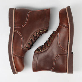 Men’s Heritage Cowhide Work Boots – Reinforced Toe &amp; Non-Slip Sole