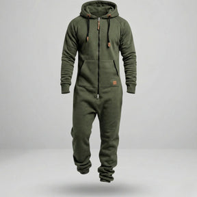 Gardaly Cosy Fleece Zip Hooded Jumpsuit