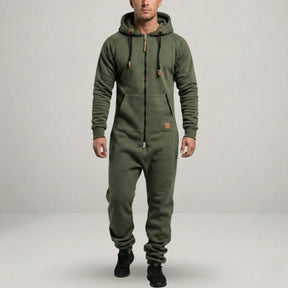 Gardaly Cosy Fleece Zip Hooded Jumpsuit