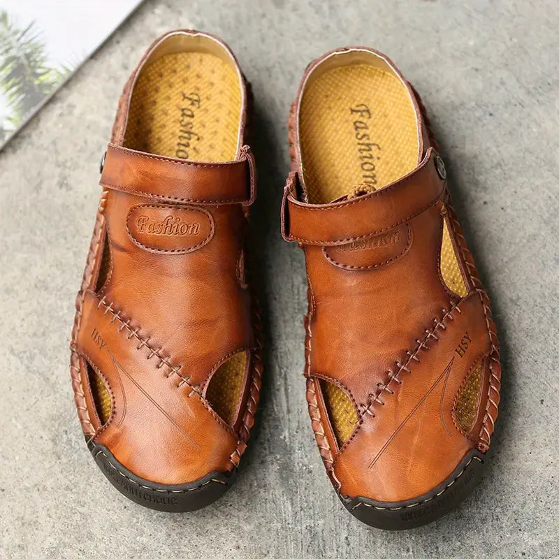 Gardaly | Men's High Quality Soft Leather Casual Sandals - CloudWay™