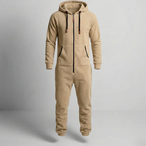 Gardaly Cosy Fleece Zip Hooded Jumpsuit