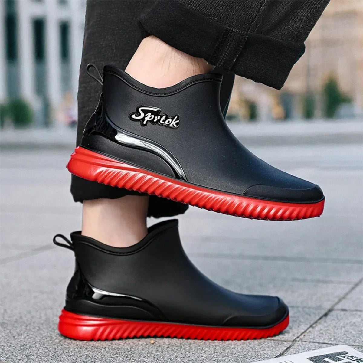 Gardaly | Men’s Ankle Wellington™ Boots – One-Piece Waterproof Build with Non-Slip Grip
