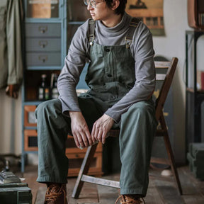 Gardaly Round-Pocket Lightweight Canvas Overalls