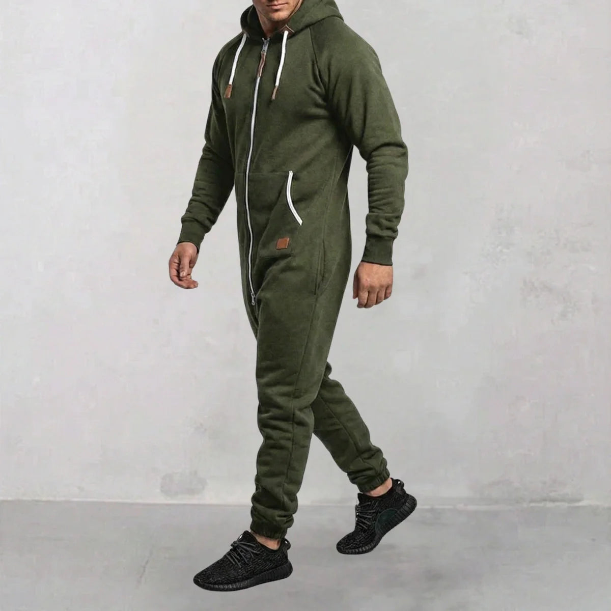 Gardaly Cosy Fleece Zip Hooded Jumpsuit