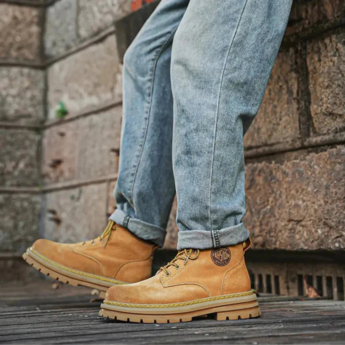 Unisex Heritage “Martin” Work Boots – Suede Leather, Grip Sole &amp; All-Day Comfort