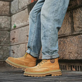 Unisex Heritage “Martin” Work Boots – Suede Leather, Grip Sole &amp; All-Day Comfort