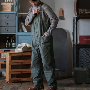 Gardaly Round-Pocket Lightweight Canvas Overalls