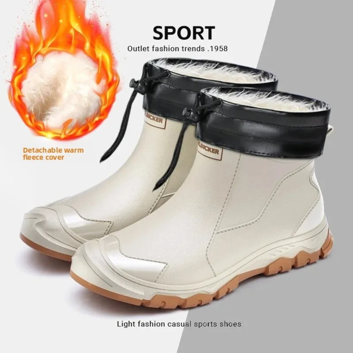 Unisex Short Wellington Rain Boots – Extra-Wide Size Range, Reinforced Build &amp; Non-Slip Grip